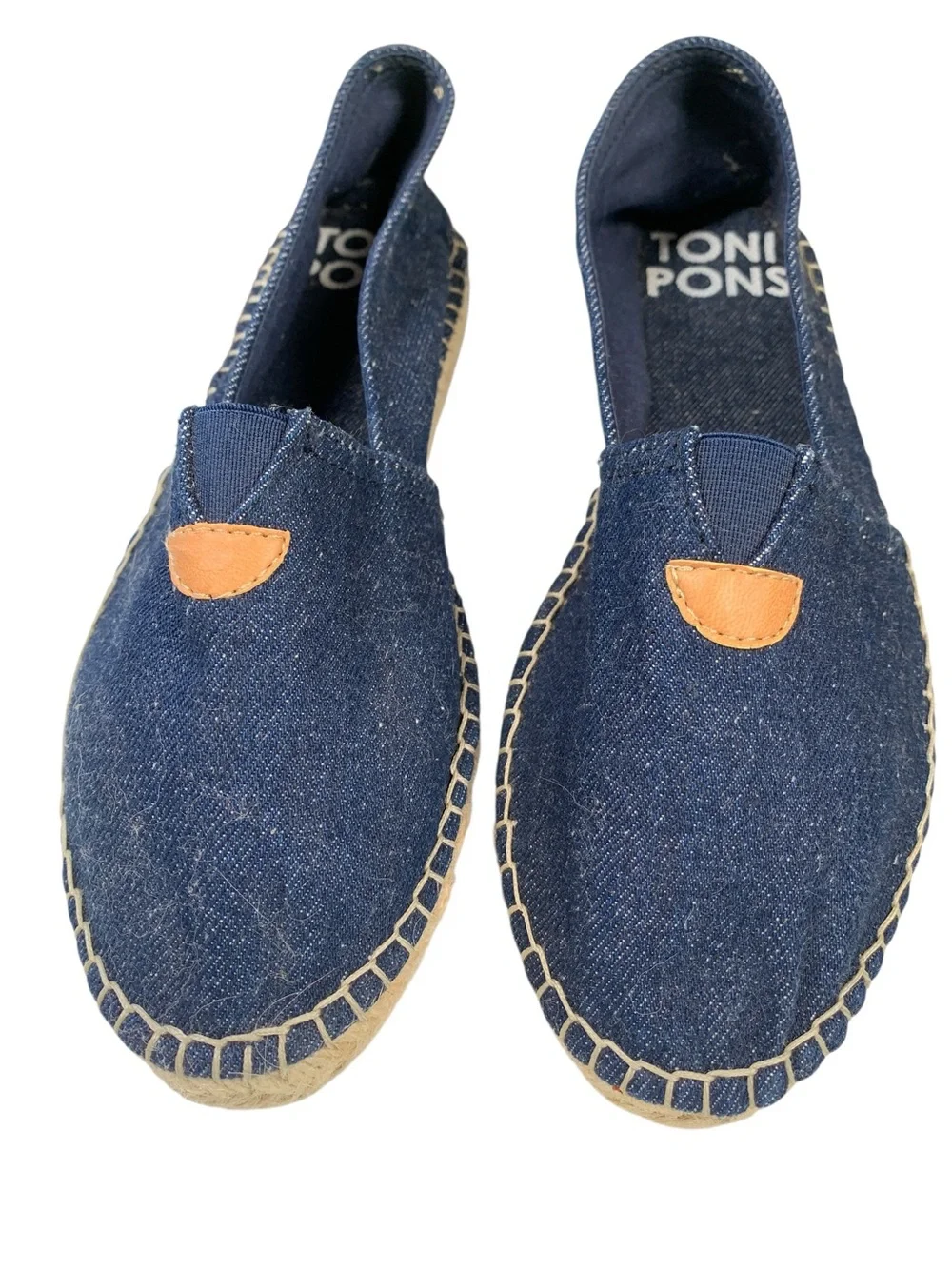 Toni Pons Denim Espadrilles Handstitched Slip On Flats EU 39 US 8